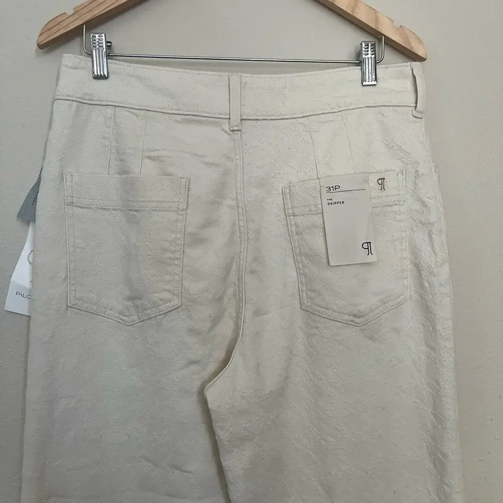 NWT Anthropologie The Skipper High-Rise Crop Wide-Leg Jeans by Pilcro Size 31P